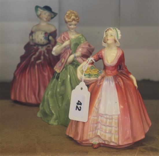 3 Doulton figurines